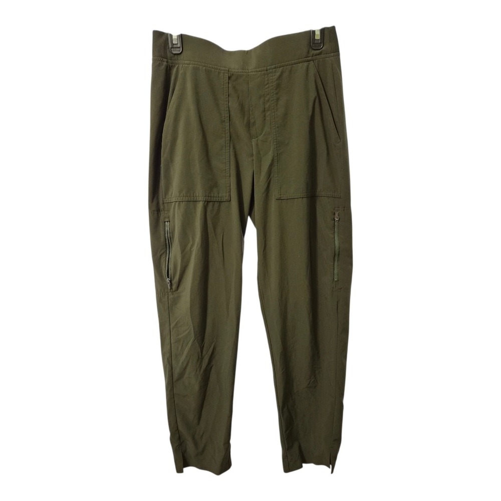 Athleta Cargo Jogger Pants Womens 4 Olive Green Utility Travel Athleisure